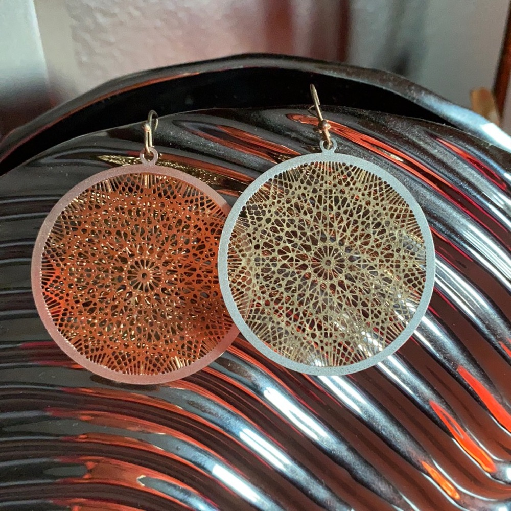 Kaliedascope Gold and Silver Earrings
